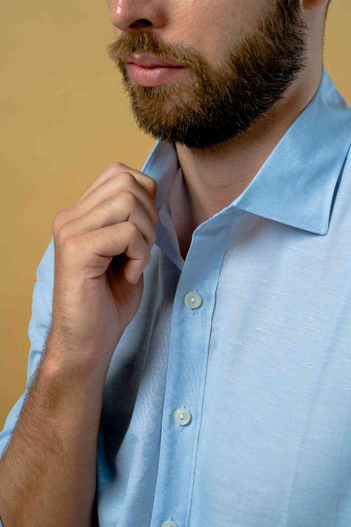 Loro piana 100% Linen Blue Shirt