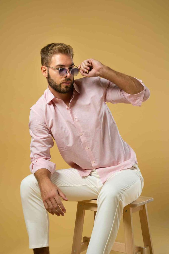 Loro piana 100% Linen Pink Shirt