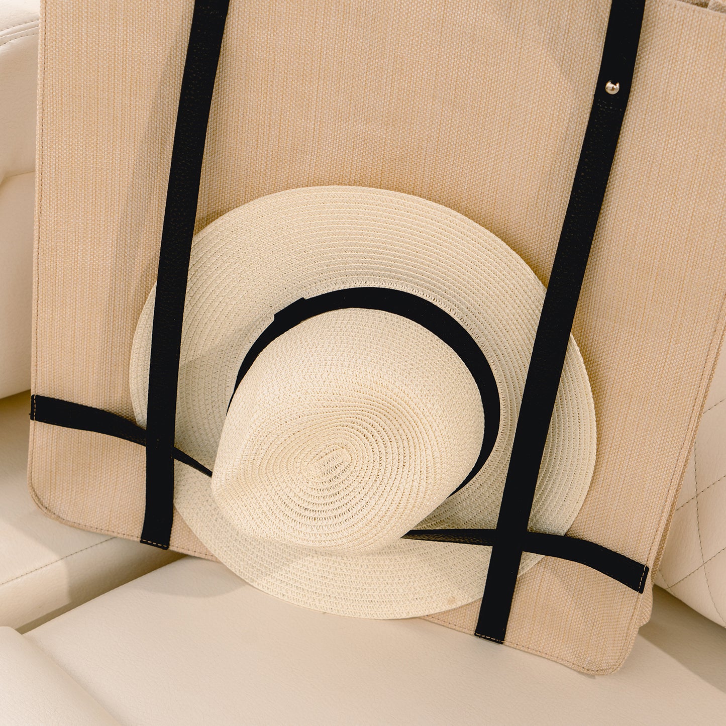 Unisex black Bag with hat