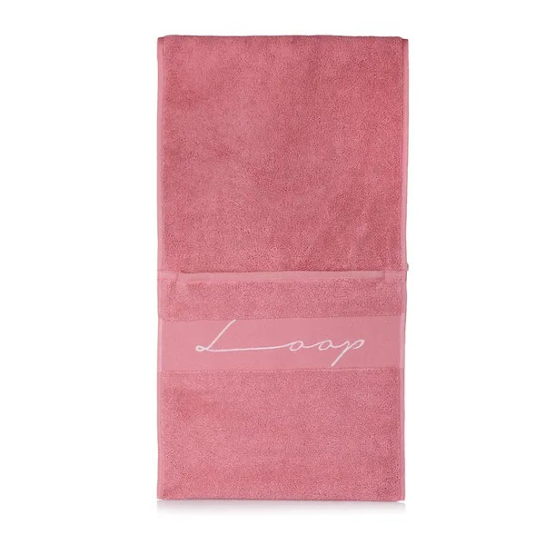 Small Pink Pocketed Towel