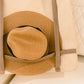 Unisex taupe Bag with hat