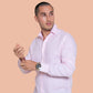 100% Linen pink Knit shirt